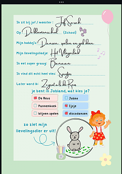 voorbeeld pagina vriendenboekje