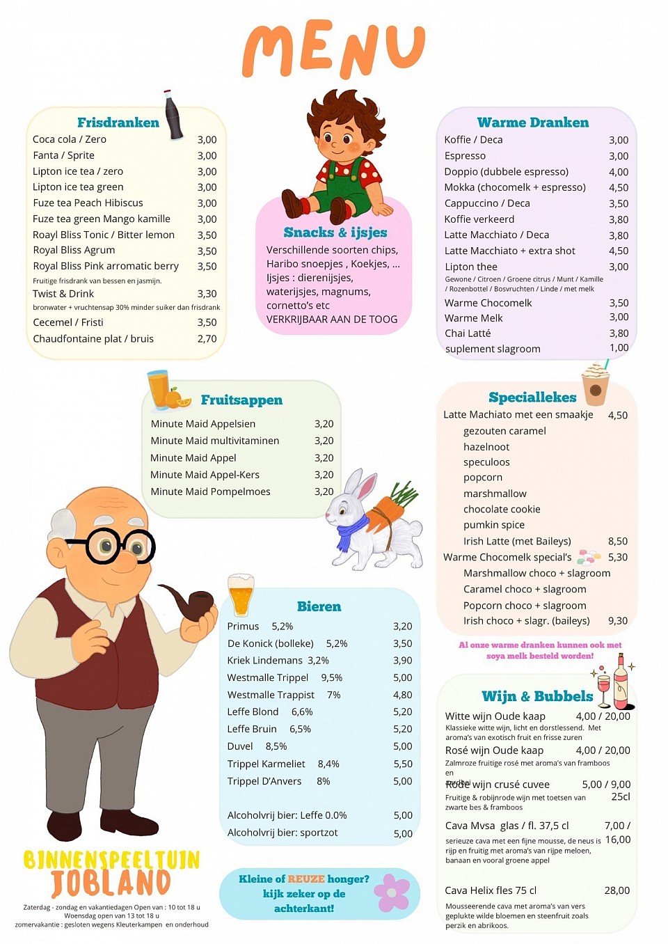 Menukaart joblan 2
